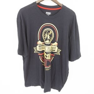 AND1 Navy Graphic Front Basketball T-Shirt Tee XL